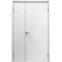 Дверь маятниковая пластиковая влагостойкая, двустворчатая, композитный ПВХ, цвет белый