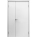 Дверь маятниковая пластиковая влагостойкая, двустворчатая, композитный ПВХ, цвет белый