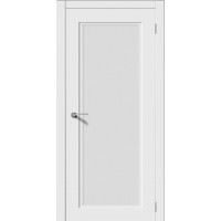 Дверь межкомнатная классическая, Квадро-6, ДО, эмаль белая