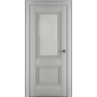 Межкомнатная дверь Венеция В1 ДО Сатинато, Экошпон, матовый серый