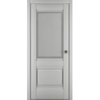 Межкомнатная дверь Венеция В4 ДО Сатинато, Экошпон, матовый серый