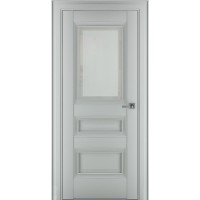 Межкомнатная дверь Ампир В1 ДО Сатинато, Экошпон, матовый серый