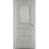 Межкомнатная дверь Ампир В3 ДО Сатинато, Экошпон, матовый серый