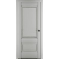 Межкомнатная дверь Турин В4 ДО Сатинато, Экошпон, матовый серый