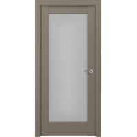 Межкомнатная дверь Classic S Неаполь ДО Сатинато с рисунком ромб, Экошпон, матовый серый