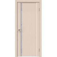 Межкомнатная шпонированная дверь Vitrum 2.1 белый триплекс, беленый дуб
