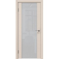 Межкомнатная шпонированная дверь Vitrum 2.3 белый триплекс, беленый дуб