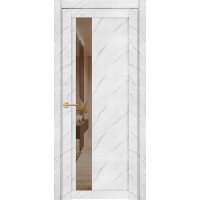Новосибирские двери UniLine Loft ПДЗ 30004/1, мрамор монте белый (на заказ)
