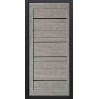 Входная дверь Титан Мск «ДК1 Design», 3-К, черный кварц / ц 02 у 49 бетон серый