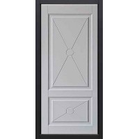 Входная дверь Титан Мск «ДК2.1 Design», 3-К, серый муар с блестками / 01 у 617 Софт белый снег