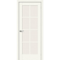 Дверь межкомнатная, эко шпон Прима-10, White Wood