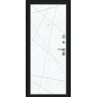 Дверь Титан Мск - Граффити-5, Букле черное/Snow Art