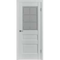 Межкомнатная дверь Emalex Steel 3 ДО, стальной белый