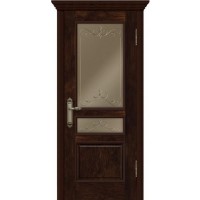 Ульяновская дверь, Оливия классика, темный орех, стекло АП 47