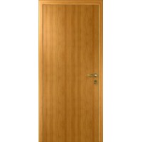 Влагостойкая композитная пластиковая дверь, гладкая, цвет миланский орех