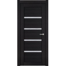 Межкомнатные двери,Новгородская дверь, модель 121 сатинат белый, дуб черный