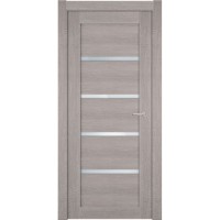Новгородская дверь, модель 121 сатинат белый, серый