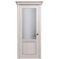 Новгородская дверь, модель 521 ПО Сатинато белое, дуб белый