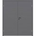 Влагостойкая композитная пластиковая дверь, гладкая, двустворчатая, цвет темно-серый RAL 7040