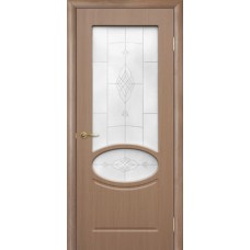 Межкомнатные двери,Дверь Геона Алина, ДО белое, ультрашпон, дуб натуральный