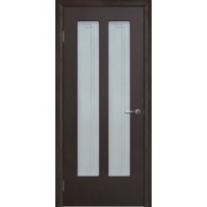 Межкомнатные двери,Дверь Геона М-2, ДО белое, ультрашпон, орех шоколад