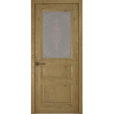 Межкомнатные двери,Океан, Riva Classica 2, дуб золотой, стекло Флер