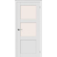 Дверь Порта-4, ПО Сатинато, ПВХ, белый