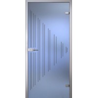 Стеклянная дверь Ребекка, Матовое бесцветное стекло с гравировкой