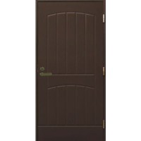 Утепленная финская входная дверь F034 коричневая