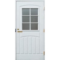 Утепленная финская входная дверь F2000, W71 белый