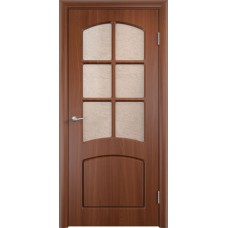Межкомнатные двери,Дверь Кэролл, ПВХ ДО, итальянский орех