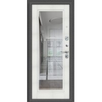 Дверь Титан Мск - Porta S 104.П61, Антик Серебро / Bianco Veralinga с зеркалом