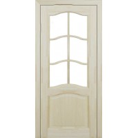 Дверь межкомнатная G-13, ПВХ премиум, лакобель белый, лиственница кремовая