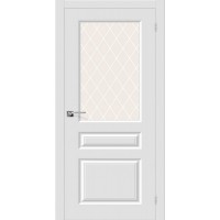 Дверь межкомнатная Скинни-15.1 ПО White Сrystal, Whitey
