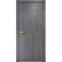 Дверь Офисная, вертикальный шпон, гладкая, серый дуб