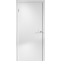 Дверь Офисная, вертикальный шпон, гладкая, эмаль белая