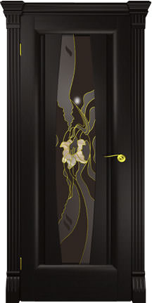 Dio Doors, Лилия, венге, ДО бронзовое витражное Dio Doors, Лилия, венге, ДО бронзовое витражное