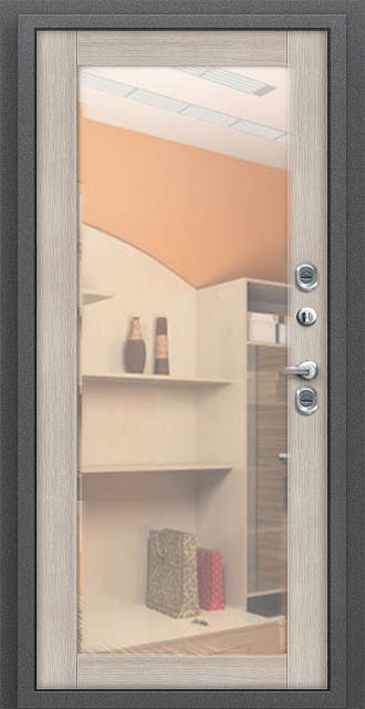 Металлическая дверь Groff T2-220, Антик Серебро, Cappuccino Veralinga
