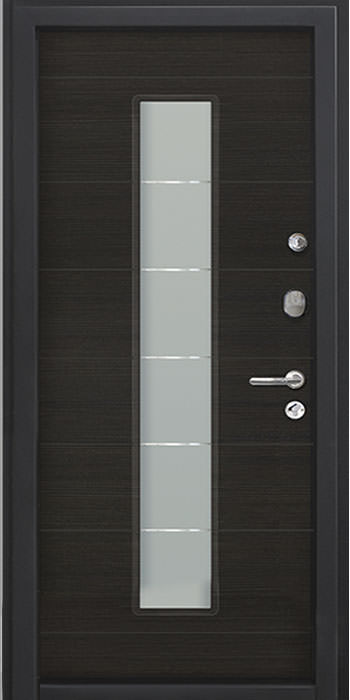 Утепленная входная дверь Титан Мск Тop M-35 Черный бархат / Эко венге