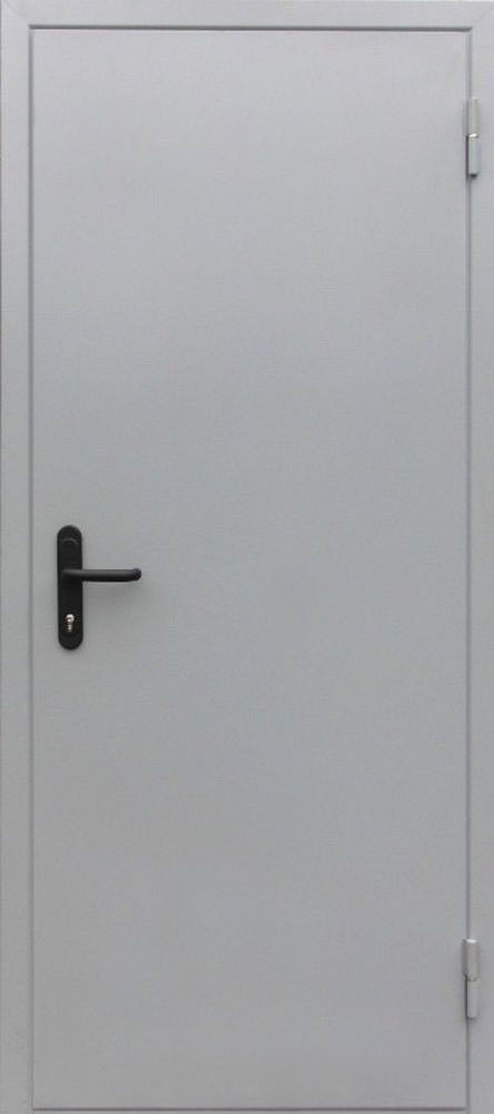 Стальная техническая дверь ДМ-01 Серый RAL 7035