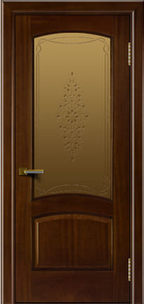 Ульяновская шпонированная дверь, Анталия-Л ПО, Красное дерево тон 10