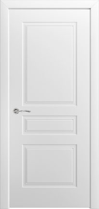 Ульяновские двери Челси-3 ДГ, белая эмаль
