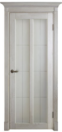 Дверь межкомнатная БД Классика-7 ПГ, белый, массив дуба