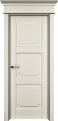 Дверь межкомнатная, Риан-33 ДГ, Эмаль Кремово-белый RAL 9001