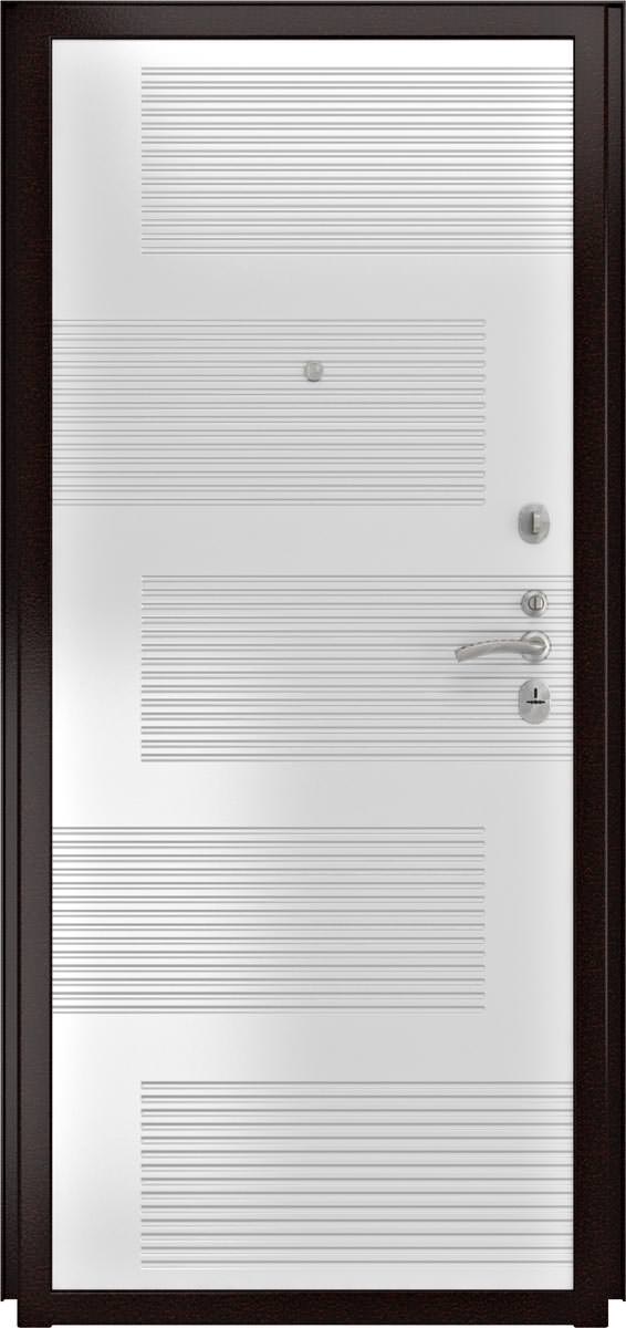 Дверь Титан Мск - Lux-3 A, Медный антик/ ПВХ 16 мм. панель 185 ясень белый