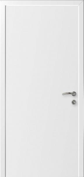 Влагостойкая композитная пластиковая дверь 1000 мм., гладкая, цвет белый
