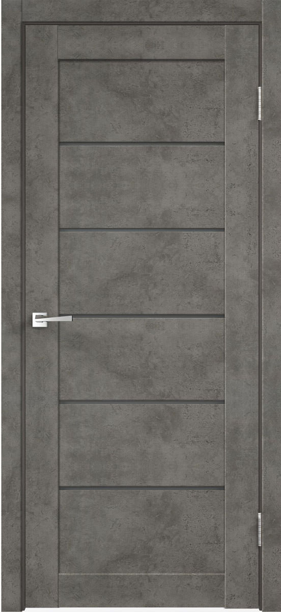 Дверь межкомнатная, Лофт -1 Мателюкс Графит, экошпон, Бетон темно-серый