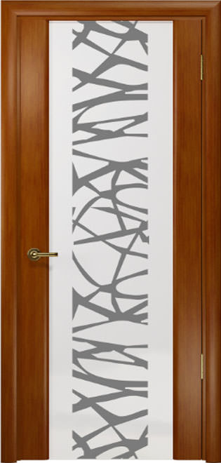 Арт Деко Техно 3 белый триплекс с рисунком Чиза, темный анегри