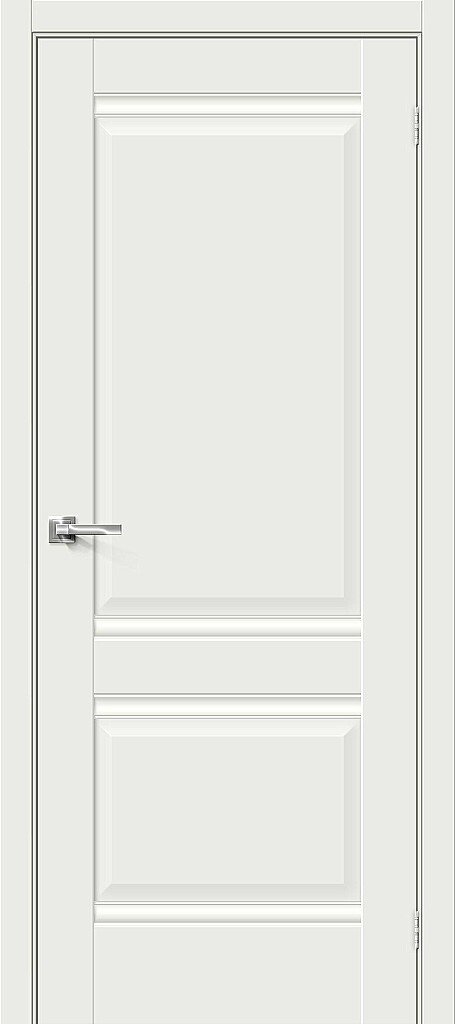 Дверь межкомнатная Прима-2 ПГ Эмалит, цвет White Matt