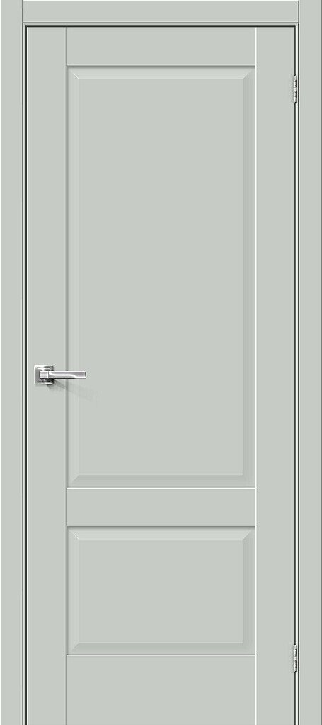 Дверь межкомнатная Прима-12 ПГ Эмалит, цвет Grey Matt